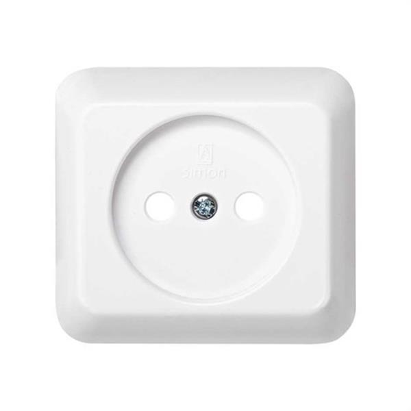 SIMON 73040-30 Tapa enchufe SIMON 73 bipolar blanco nieve