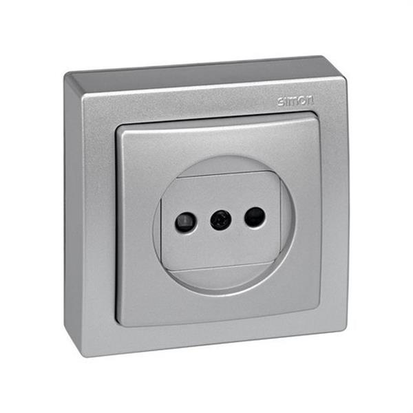 SIMON 73431-53 Base enchufe SIMON 73 LOFT bipolar aluminio