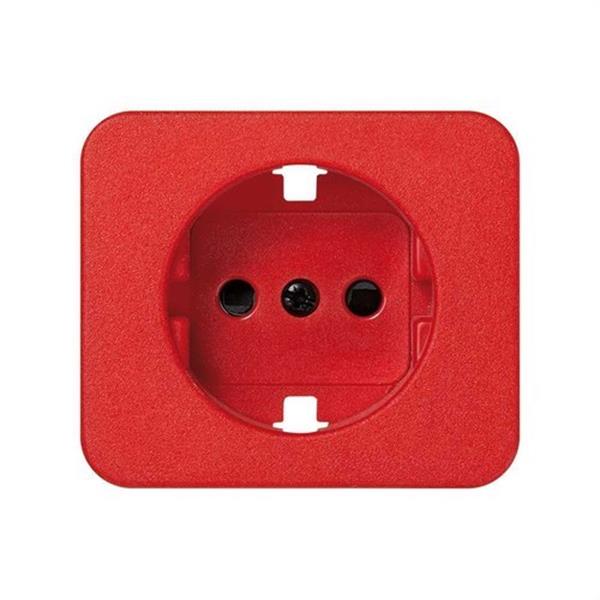 SIMON 75041-67 Tapa enchufe SIMON 75 2P+TT lateral schuko+seguridad rojo