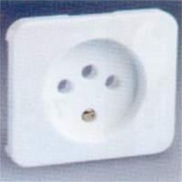 SIMON 75042-60 TAPA ENCHUFE 2 POLOS+TOMA TIERRA DESPLAZADA SERIE 75 BLANCO NIEVE