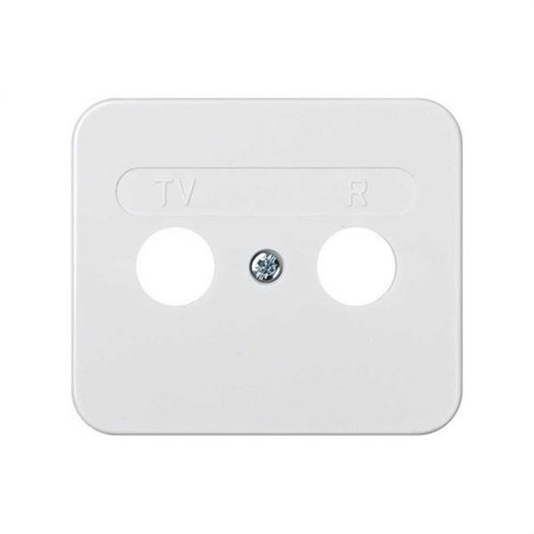 SIMON 75053-30 Placa SIMON 75 para toma señal R-TV blanco nieve