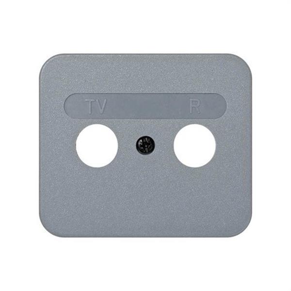 SIMON 75053-35 Placa SIMON 75 para toma señal R-TV gris