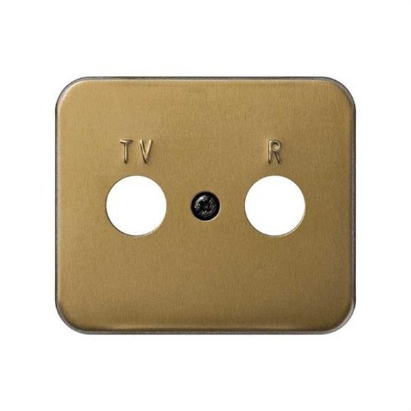 SIMON 75053-36 Placa Simon 75 para toma señal R-TV 0 bronce