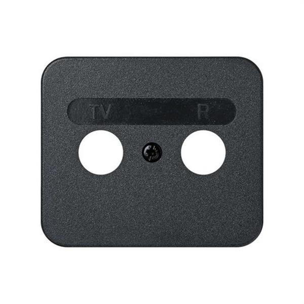 SIMON 75053-38 Placa SIMON 75 para toma señal R-TV grafito