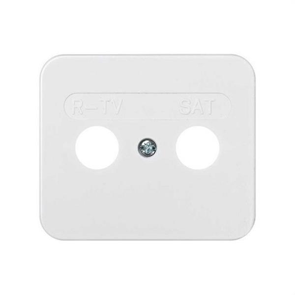 SIMON 75097-30 Tapa toma SIMON 75 R-TV+satélite blanco nieve