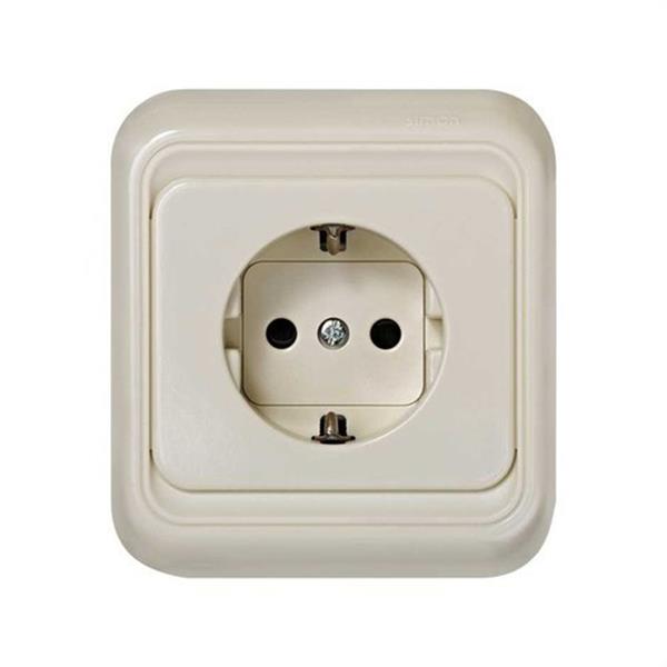 SIMON 75452-61 *BASE ENCHUFE SIMON 75 BIPOLAR TT LATERAL MONOBLOC MARFIL