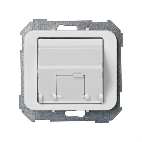 SIMON 75578-30 Base adaptadora SIMON 75 para conexiones informáticas blanco nieve
