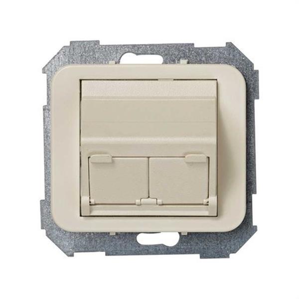 SIMON 75579-31 Base adaptadora SIMON 75 para conexiones informáticas marfil