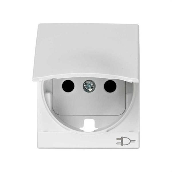 SIMON 82090-50 Tapa articulada enchufe SIMON 82 CENTRALIZACIONES 2P schuko con seguridad blanco