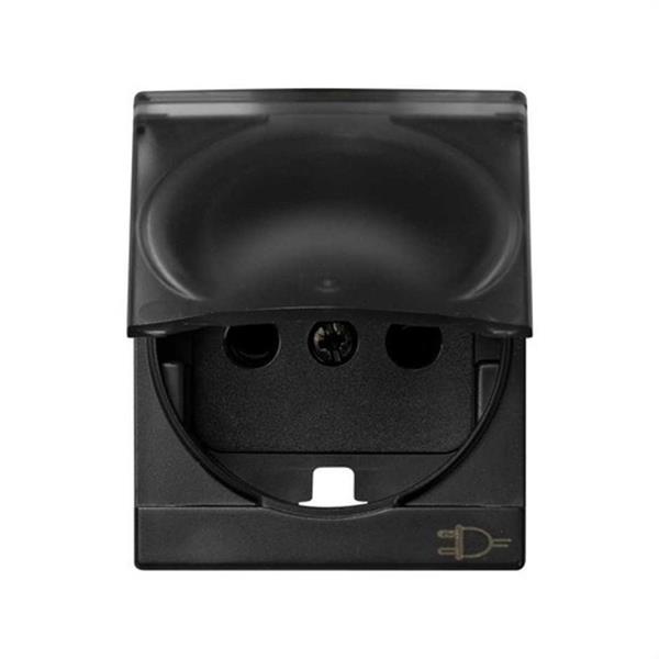 SIMON 82090-58 Tapa articulada enchufe SIMON 82 CENTRALIZACIONES 2P schuko con seguridad grafito