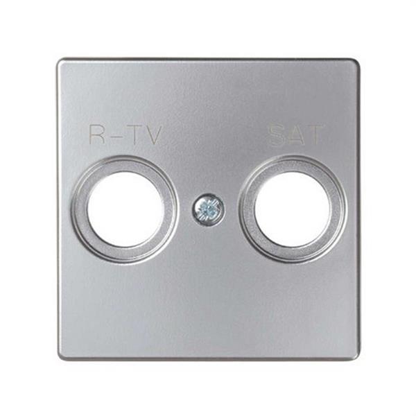 SIMON 82097-33 Tapa SIMON 82 toma R-TV+satélite aluminio
