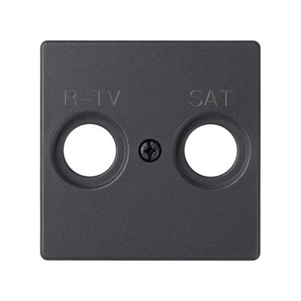 SIMON 82097-38 Tapa SIMON 82 toma R-TV+satélite grafito