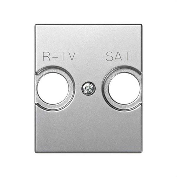 SIMON 82097-53 Tapa SIMON 82 CENTRALIZACIONES toma R-TV+satélite módulo ancho aluminio