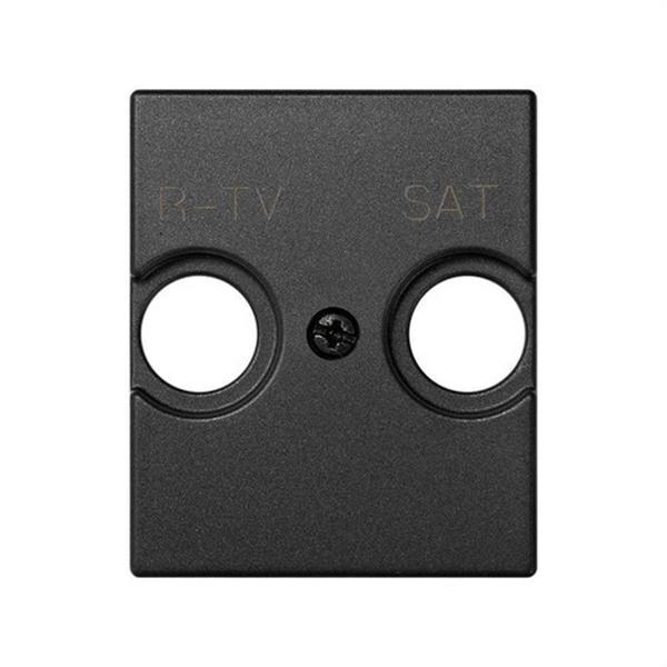 SIMON 82097-58 Tapa SIMON 82 CENTRALIZACIONES toma R-TV+satélite módulo ancho grafito