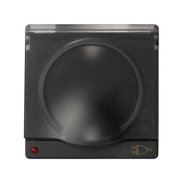 SIMON 82099-38 Tapa articulada enchufe SIMON 82 2P+TT lateral con LED seguridad cava