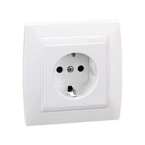 SIMON 82452-31 *BASE ENCHUFE SIMON 82 BIPOLAR SCHUKO MONOBLOC SEGURIDAD MARFIL