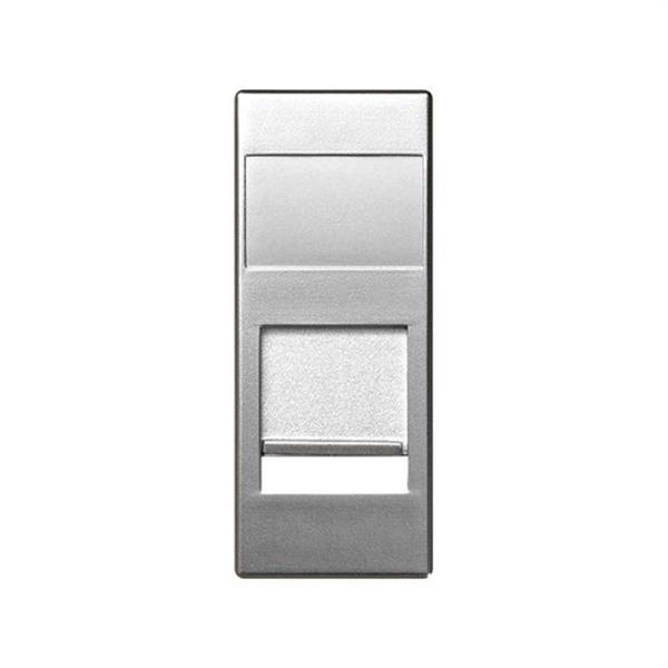 SIMON 82585-63 Tapa informática universal SIMON 82 CENTRALIZACIONES con 1 módulo RJ45 aluminio