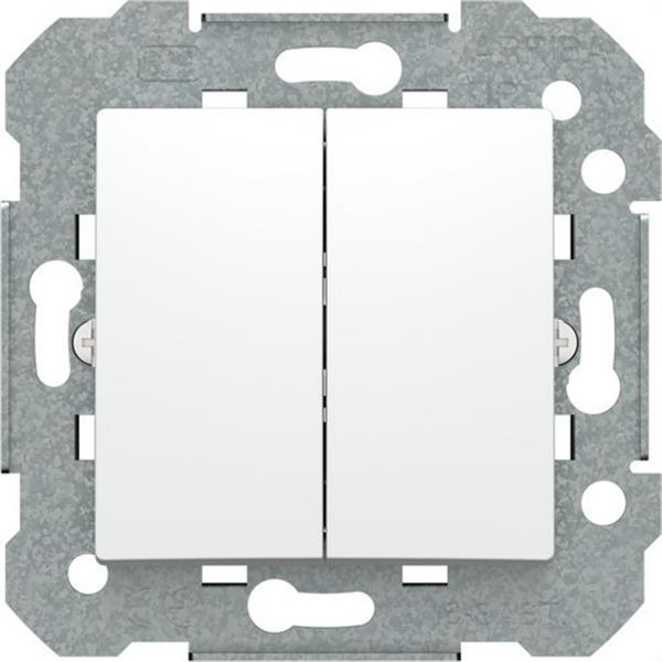 BJC 23510-X Conmutador doble con garras serie Viva en blanco