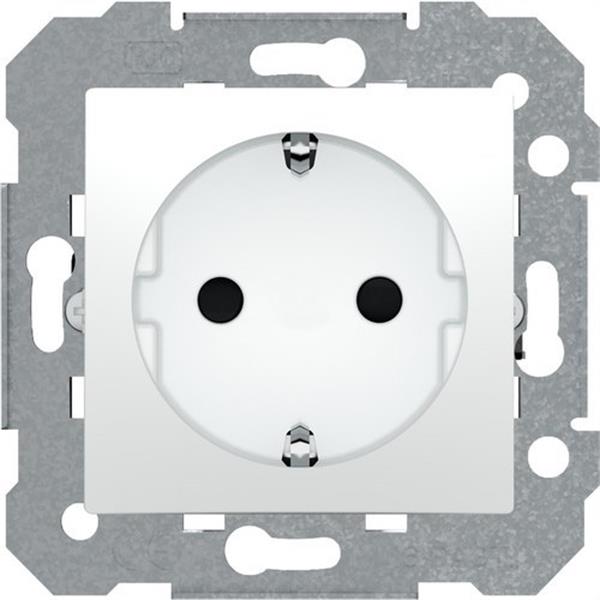BJC 23524-X Base Schuko protección infantil con garra serie Viva en blanco