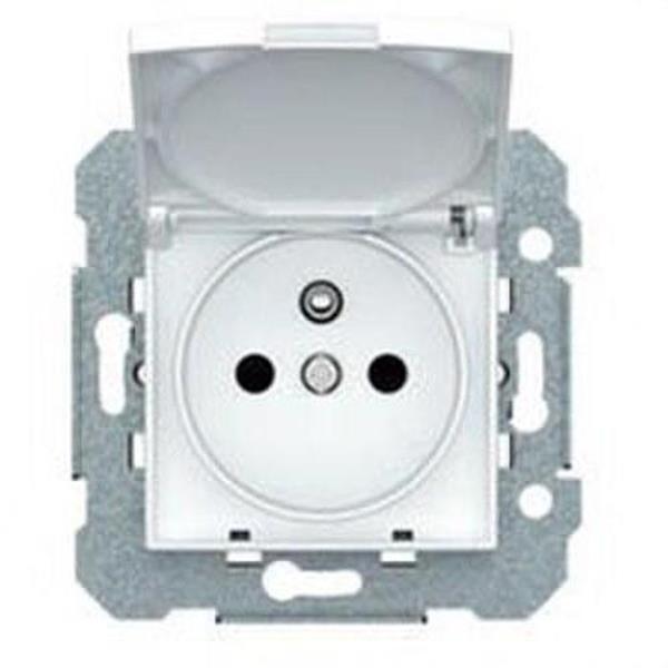 BJC 23572-2X Toma francesa tapa con protección infantil serie Viva en blanco