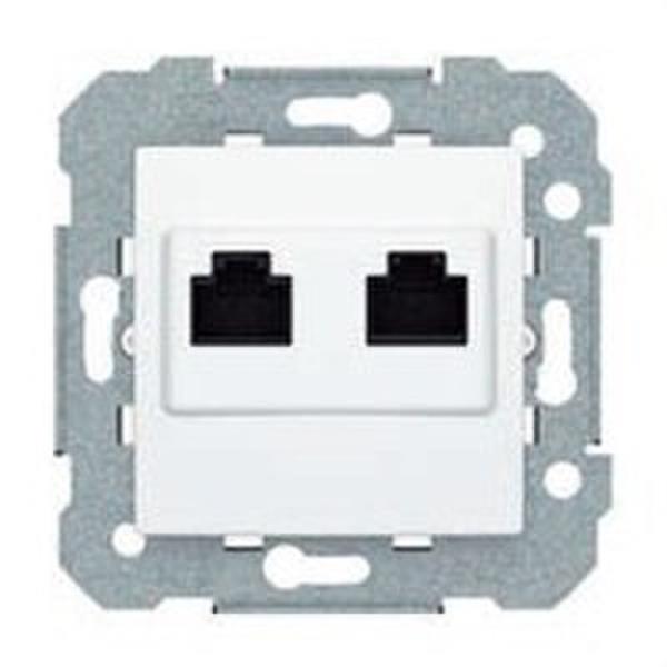 BJC 23586-2X Toma doble serie Viva RJ45 Cat.6 con garras en blanco
