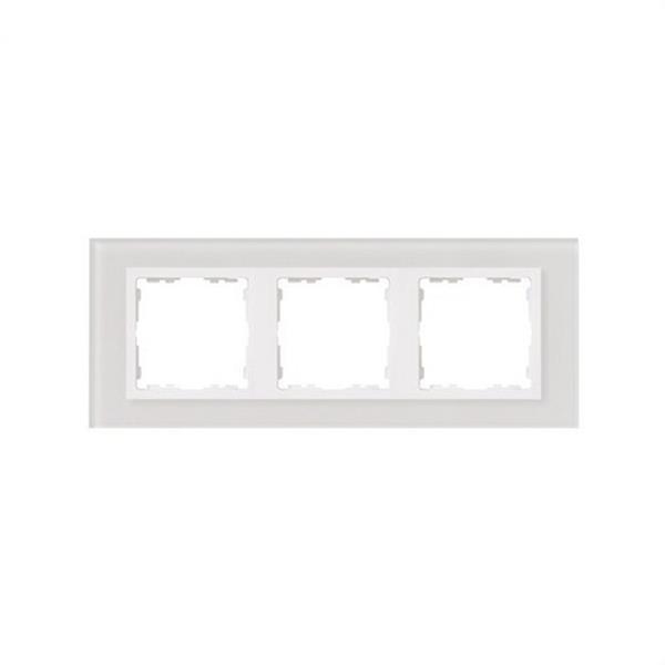 SIMON 82637-30 Marco SIMON 82 con 3 elementos nature cristal blanco