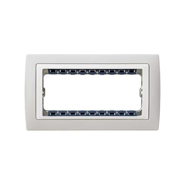 SIMON 82651-33 Marco SIMON 82 CENTRALIZACIONES con bastidor y 5 módulos estrechos gris