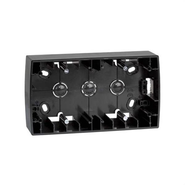 SIMON 82761-38 Caja superficie 2 elementos alta Simon 82 grafito