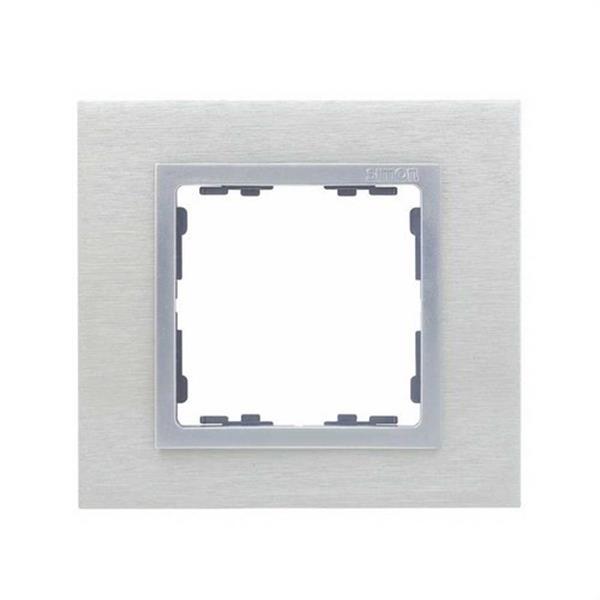 SIMON 82917-34 Marco SIMON 82 con 1 elemento nature acero inoxidable mate con interior aluminio