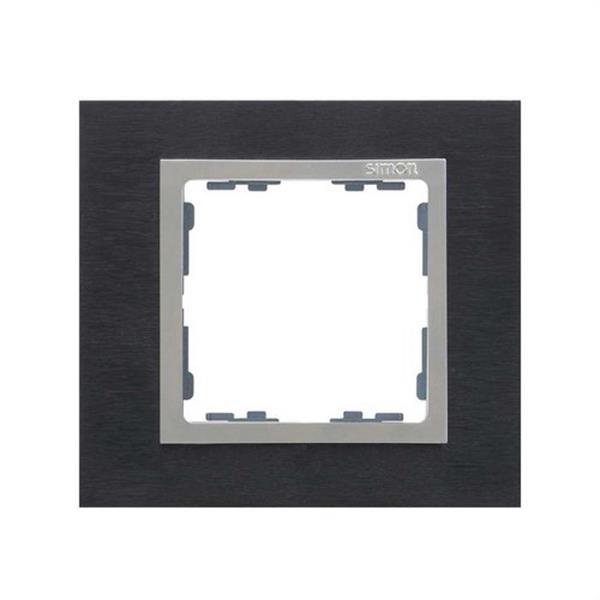 SIMON 82917-38 Marco SIMON 82 con 1 elemento nature acero inoxidable negro
