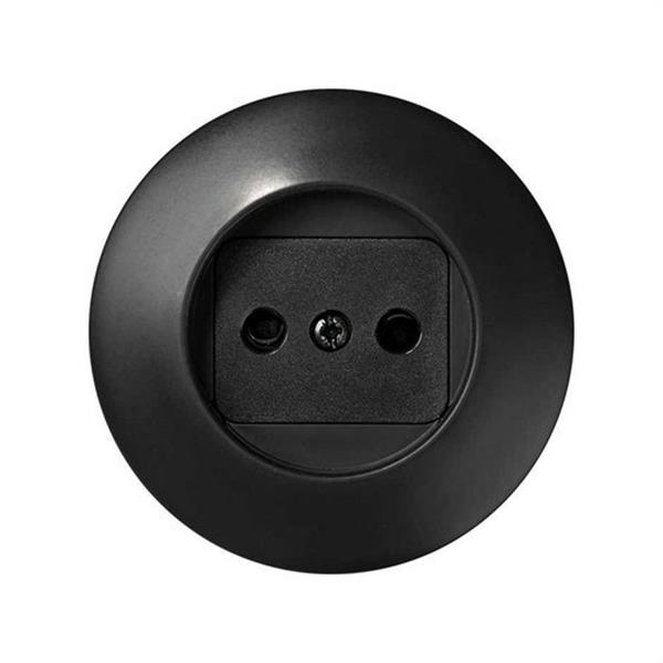SIMON 88040-68 Tapa enchufe SIMON 88 2P con seguridad grafito