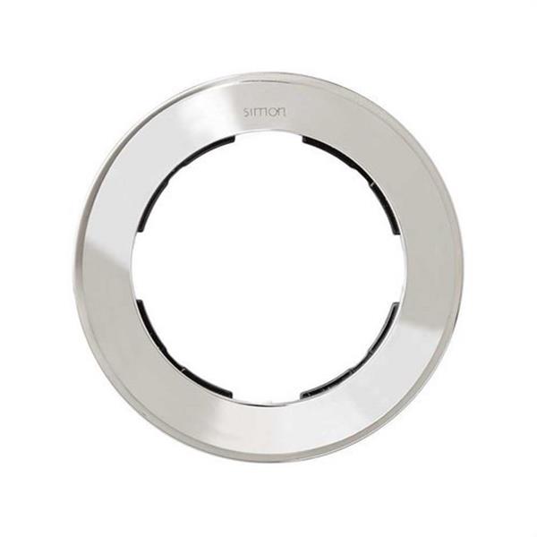 SIMON 88610-33 Placa SIMON 88 con 1 elemento diámetro 100mm cromada