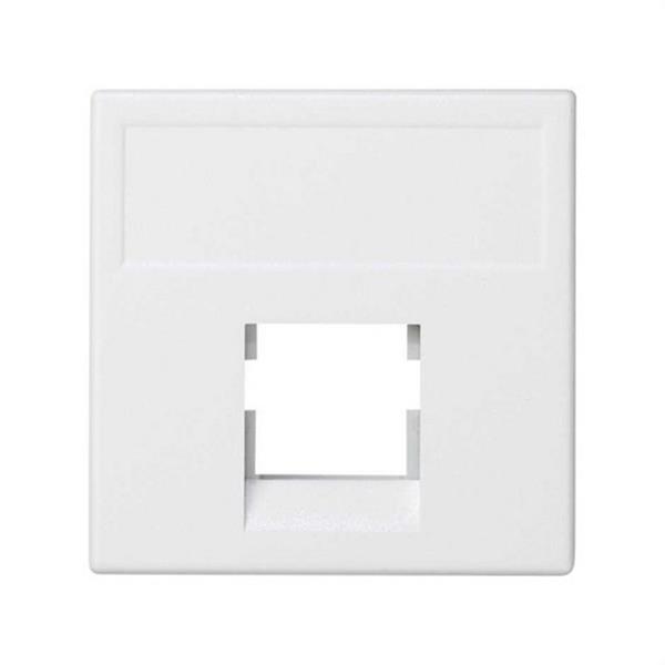 SIMON K076/9 Placa SIMON K45 V&D plana sin guardapolvo para 1 conector AMP/BRAND REX/SYSTIMAX/(AVAYA)/KR