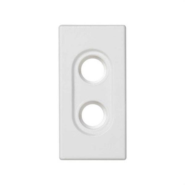 SIMON K101/9 Placa K45 para 2 conectores RCA blanco nieve