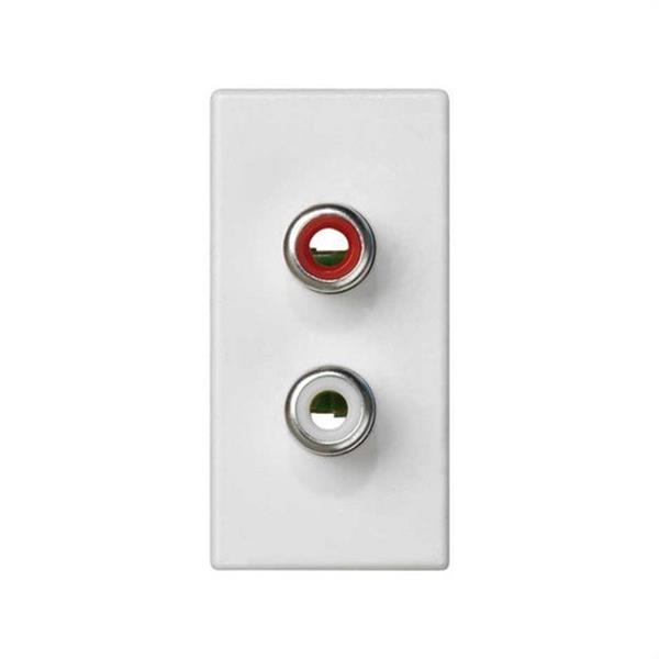 SIMON K101B/9 Placa SIMON K45 1/2 mecanismo con 2 conectores VGA blanco nieve