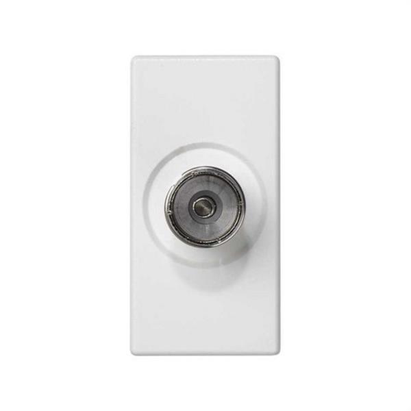 SIMON K102B/9 Placa SIMON K45 1/2 mecanismo para 1 toma TV simple CEI blanco nieve