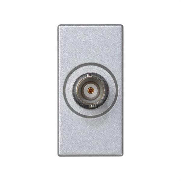 SIMON K102D/8 Placa SIMON K45 1/2 mecanismo para 1 para conector BNC 75 soldar aluminio