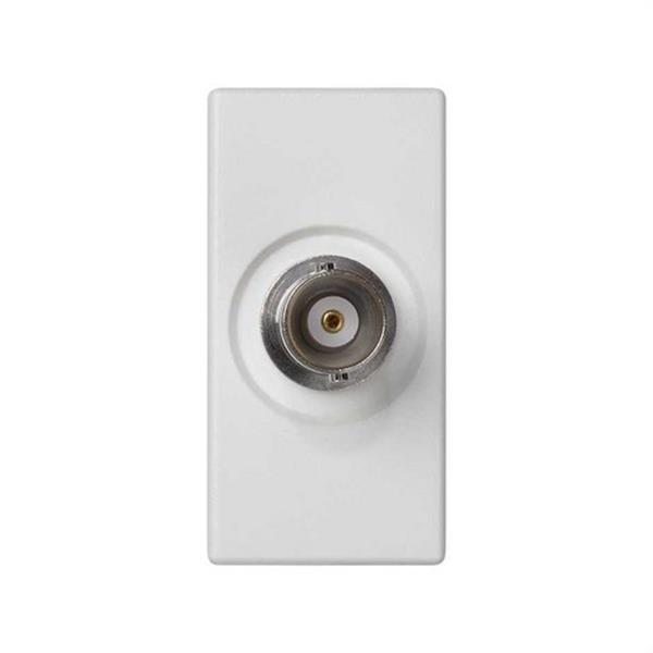 SIMON K102D/9 Placa SIMON K45 1/2 mecanismo para 1 para conector BNC 75 blanco nieve