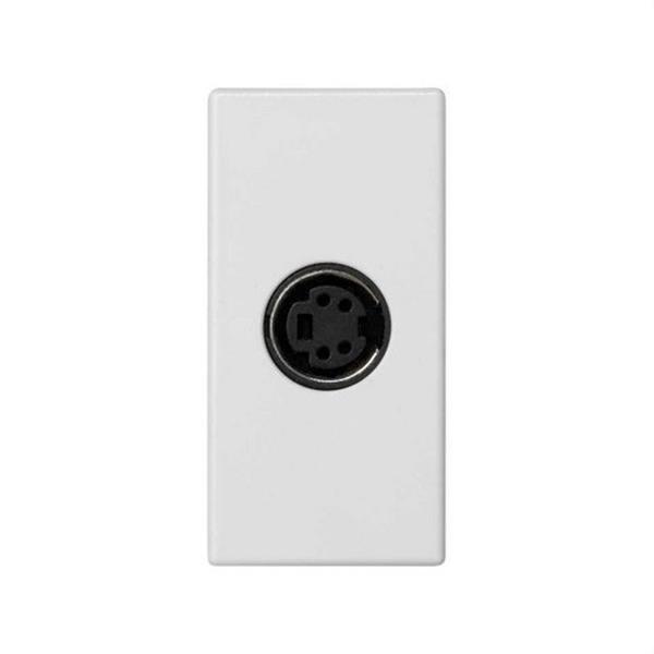 SIMON K103B/9 Placa SIMON K45 1/2 mecanismo con 1 conector s-vídeo H blanco nieve