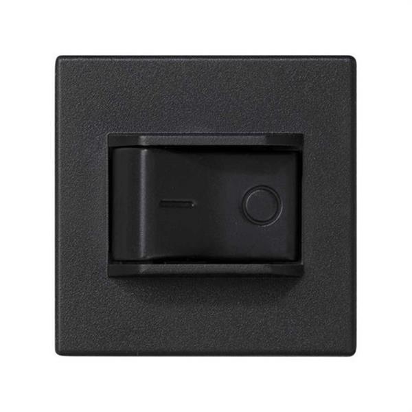 SIMON K106A/14 Placa K45 con magnetotérmico bipolar 10A DIN gris grafito