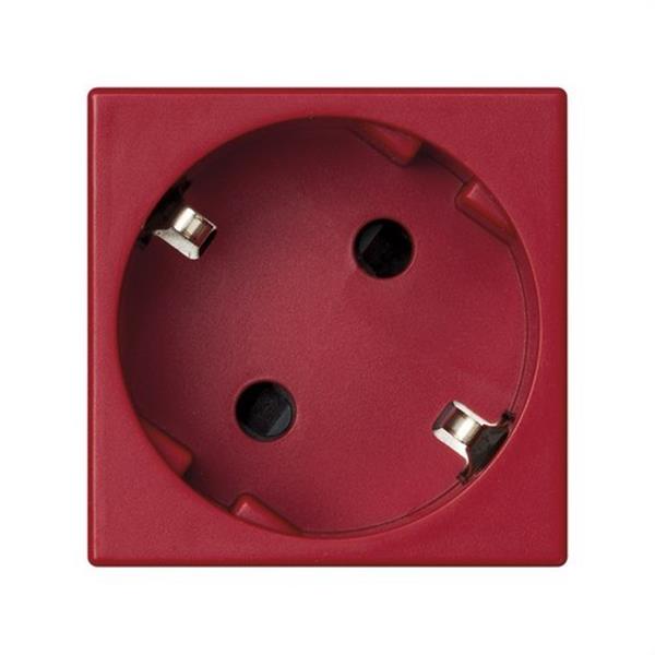 SIMON K11/6 Base SIMON K45 schuko con embornamiento rápido y obturador de protección rojo