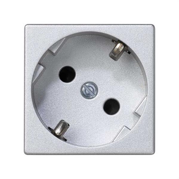 SIMON K11/8 Base SIMON K45 schuko con embornamiento rápido y obturador de protección aluminio