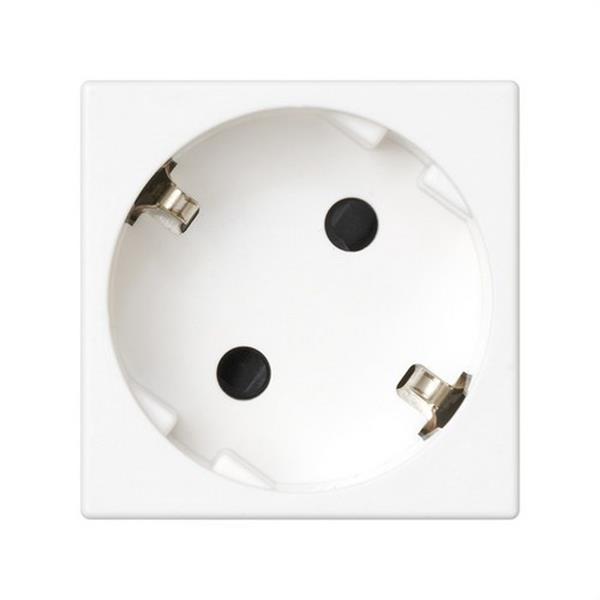 SIMON K11/9 Base SIMON K45 schuko con embornamiento rápido y obturador de protección blanco nieve