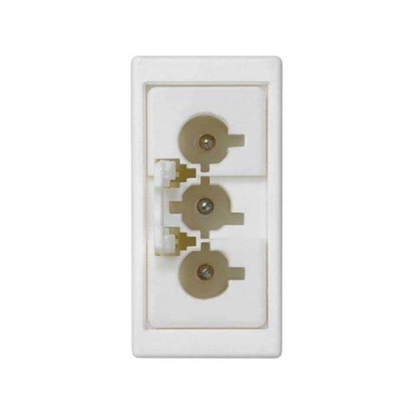 SIMON K121A/9 Placa SIMON K45 1/2 mecanismo para 1 conector M 3P blanco nieve