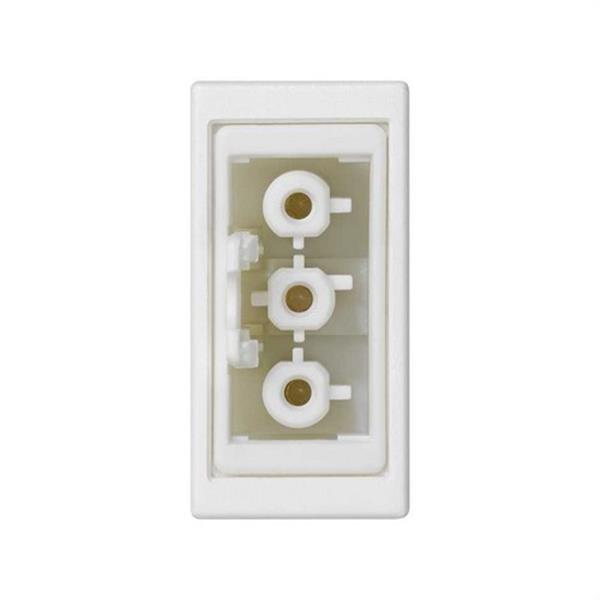 SIMON K121B/9 Placa SIMON K45 1/2 mecanismo para 1 conector H 3P blanco nieve