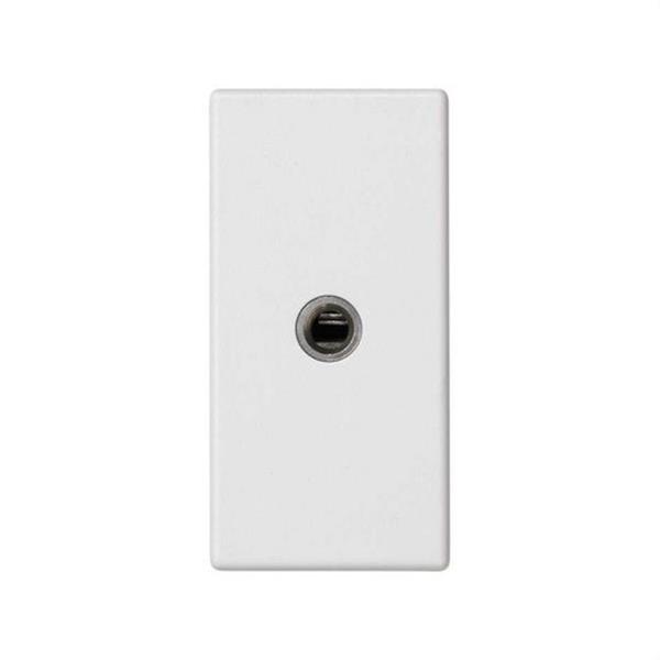 SIMON K123B/9 Placa SIMON K45 1/2 mecanismo con 1 conector MINIJACK STEREO 3,5mm blanco nieve