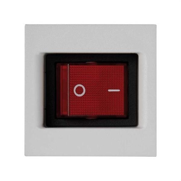 SIMON K125A/9 *PLACA K45 CON INTERRUPTOR BIPOLAR 16A BLANCO NIEVE