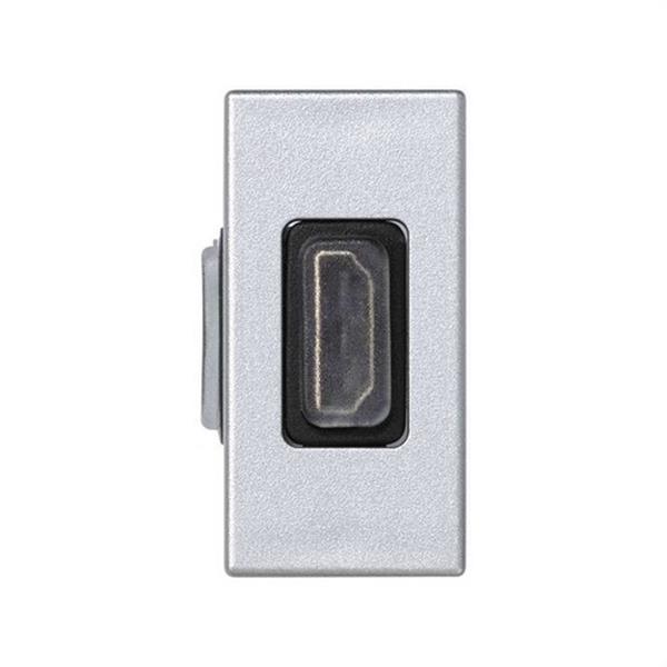 SIMON K129B/8 Placa SIMON K45 1/2 mecanismo con 1 conector HDMI H-H aluminio
