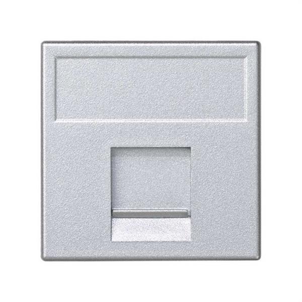 SIMON K76/8 Placa SIMON K45 V&D plana con guardapolvo para 1 conector AMP/BRAND REX/SYSTIMAX (AVAYA)/KR