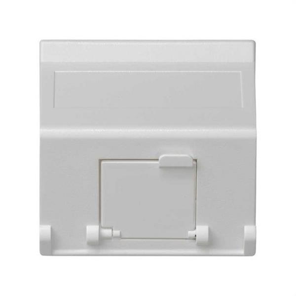 SIMON K80/9 Placa SIMON K45 V&D inclinada con guardapolvo para 1 módulo MD blanco nieve